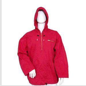 Vtg Corniche Denim 1/2 Zip Hooded Anorak Jacket Oversized 90’s